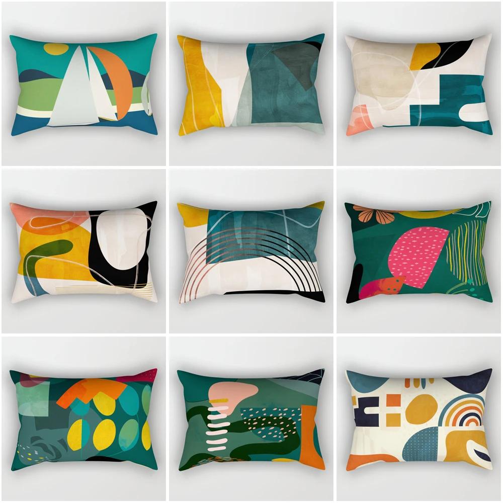 Decorative home throw pillows case for sofa cushion cover nordic 40x60cm 30*50 40*60Morandi geometric abstraction cr